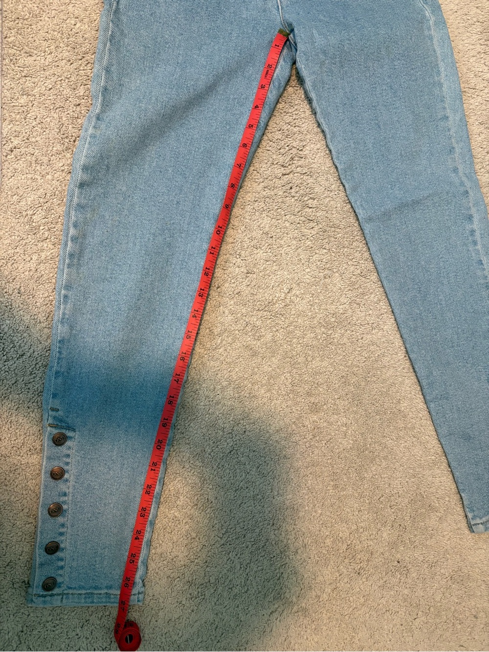 One Teaspoon Preachers High Waist Skinny Stretch Denim Jeans - light blue Sz 26 - Picture 7 of 7